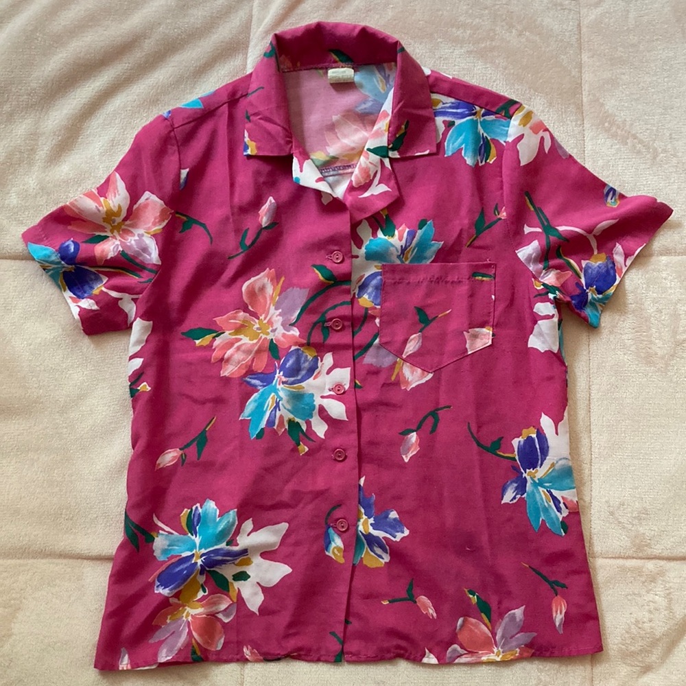 Vintage colorful button down